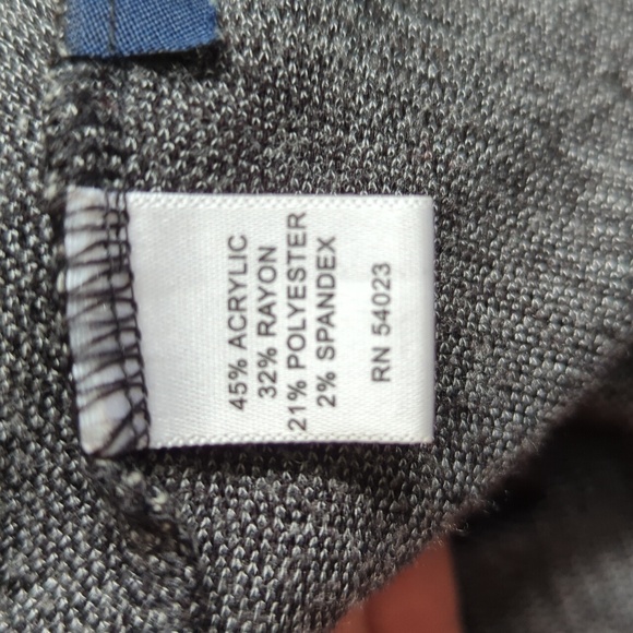 BANANA REPUBLIC Grey Herringbone Acrylic Blend Midi Belted Wrap Dress Size M - Picture 9 of 10